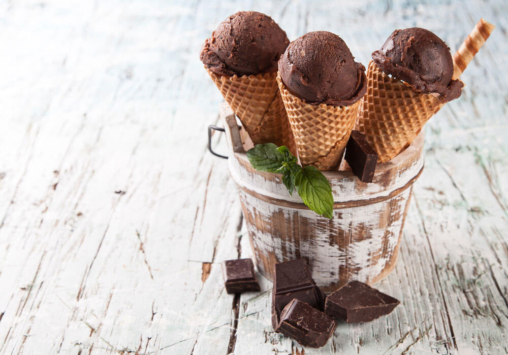 Helado de chocolate en Barcelona