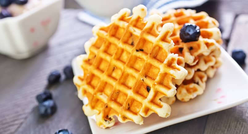 Waffles de avena