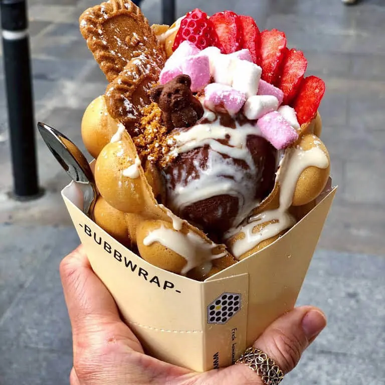 Bubble waffles Bubbwrap El Raval Barcelona