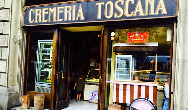 Cremeria Toscana ice cream shop Eixample Barcelona