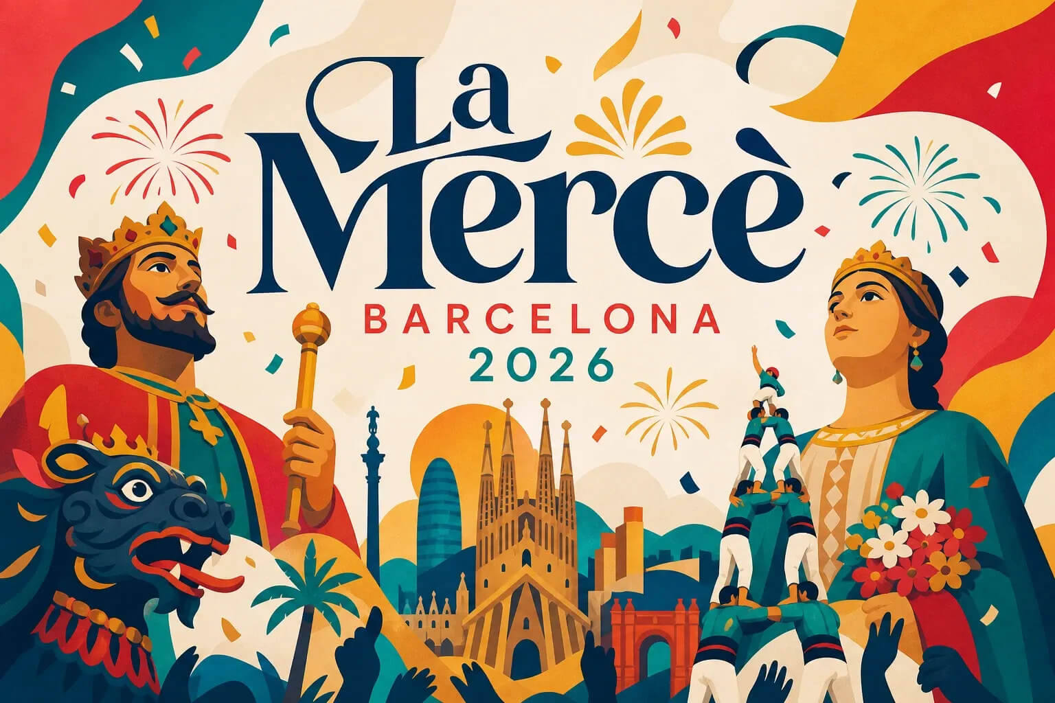 Correfoc en el Born durante La Mercè Barcelona